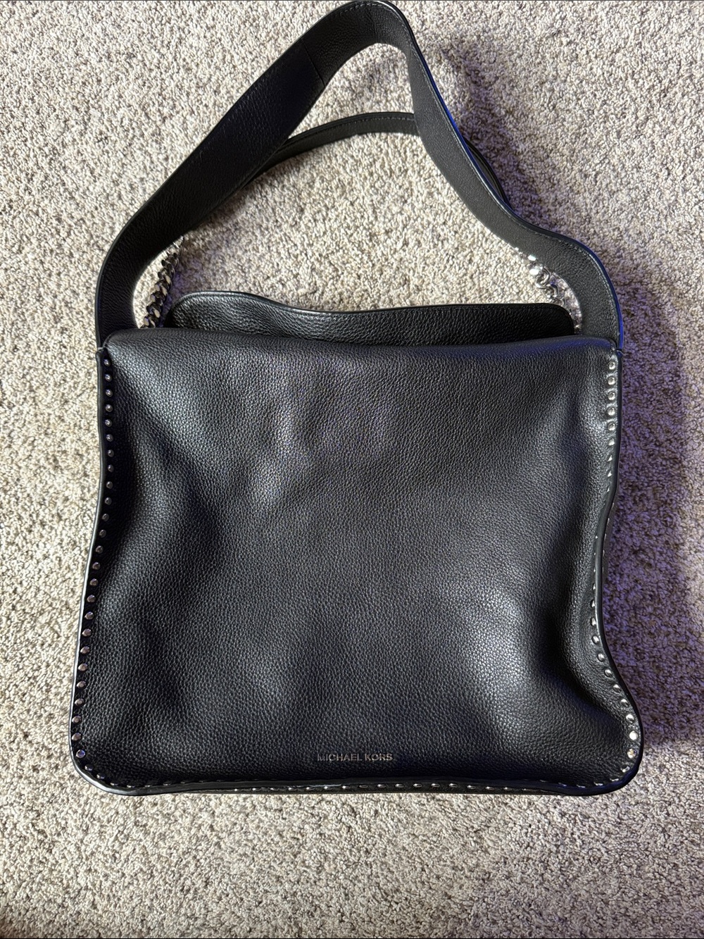 Michael Kors Black Leather Shoulder Bag